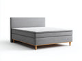 Camas dobles de tela 200x160x110 cm - gris - estilo moderno con cabecero acolchado