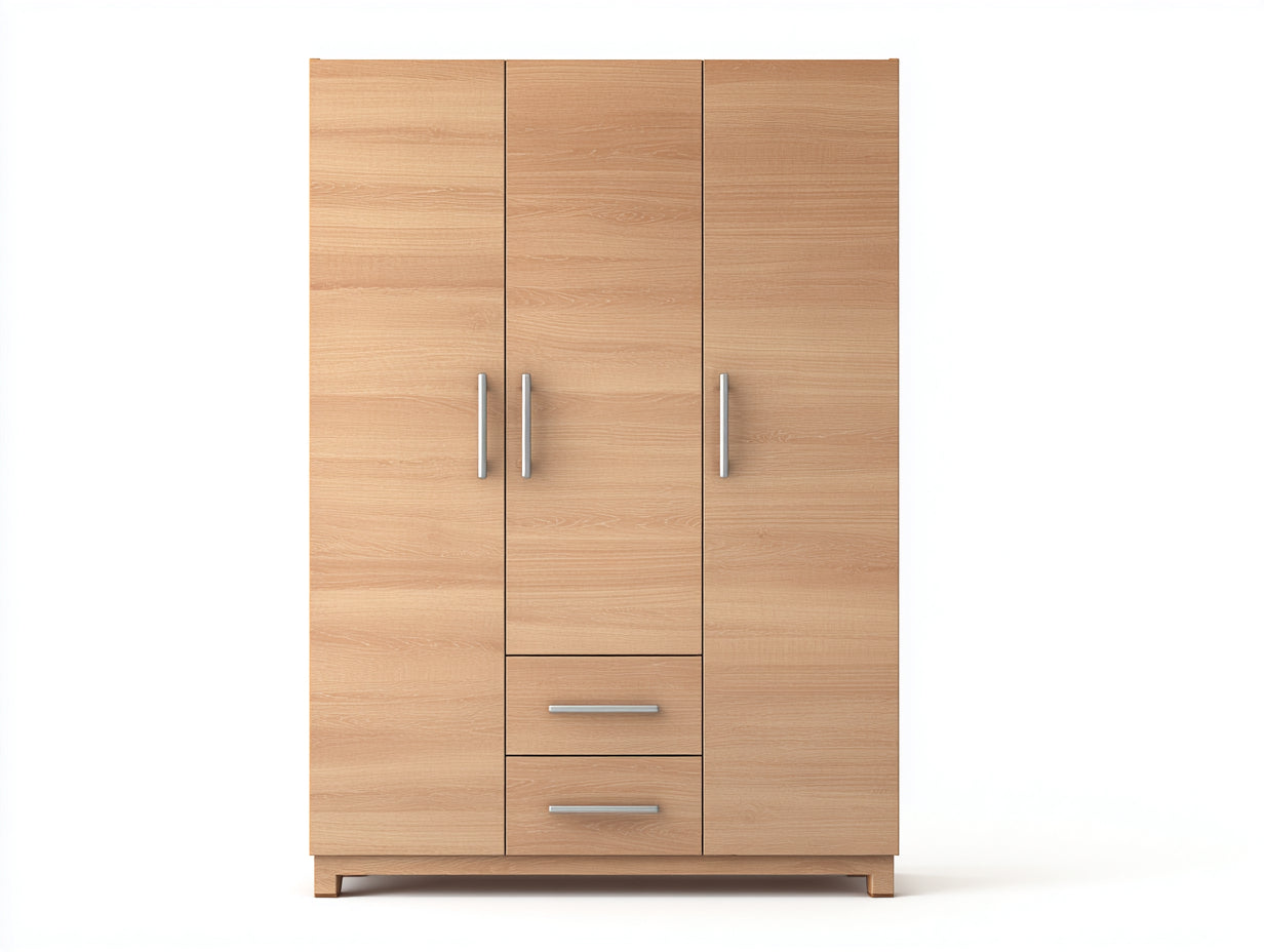Armarios madera 140x55x190 cm - beige - diseño moderno