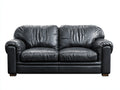 Sofás 2 plazas piel sintética 160x85x85 cm - negro - diseño clásico