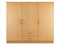Armarios de madera 180x55x190 cm - madera natural - diseño moderno para dormitorio