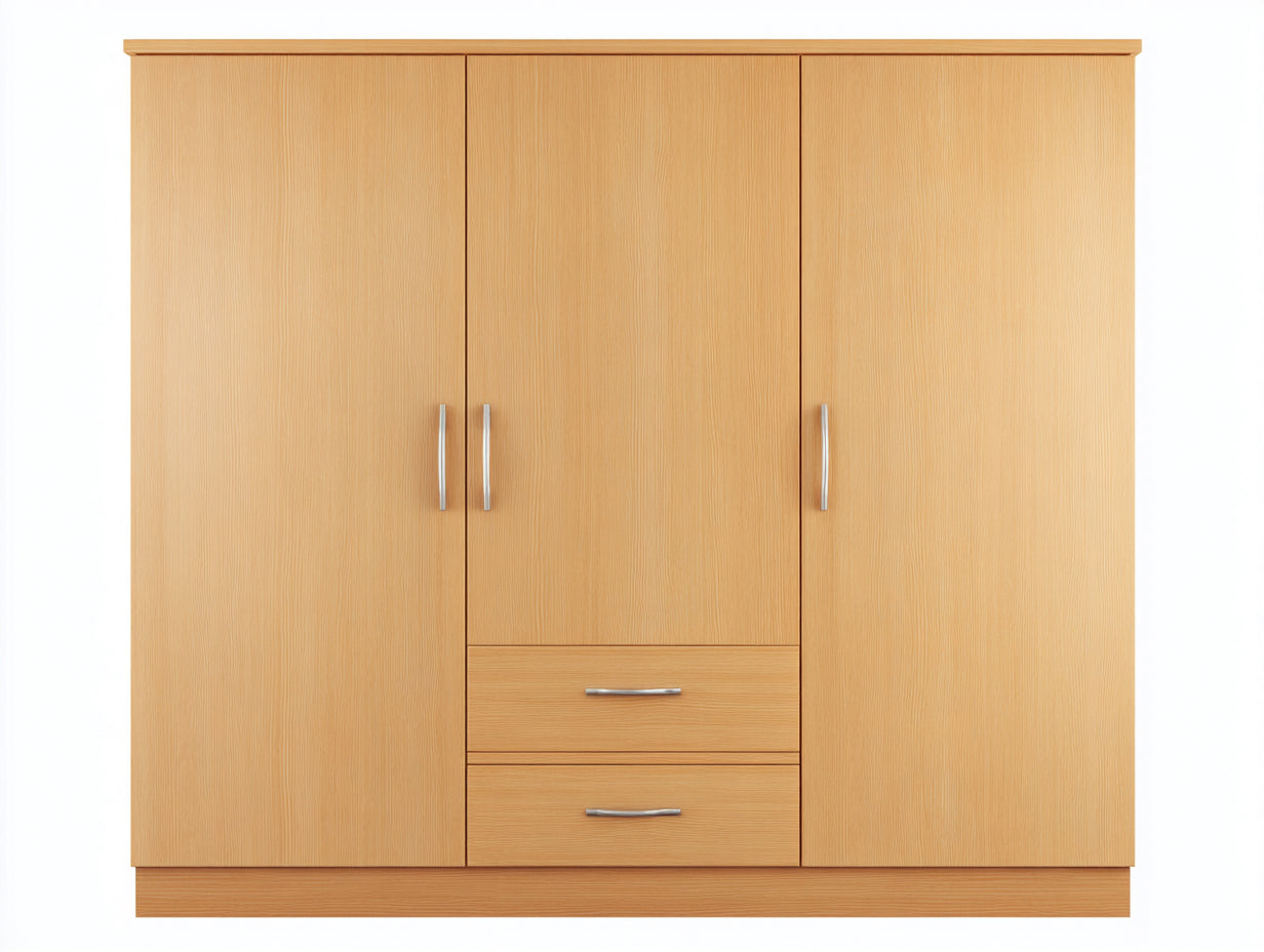 Armarios de madera 180x55x190 cm - madera natural - diseño moderno para dormitorio