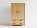 Armarios de madera 110x55x190 cm - marrón - diseño moderno con 2 puertas y 2 cajones