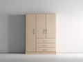 Armarios de madera 120x52x180 cm - madera clara - diseño moderno para dormitorio