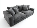 Sofás 2 plazas de tela 185x95x82 cm - gris oscuro - diseño moderno para salón