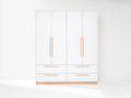 Armarios madera 160x50x190 cm - blanco - diseño moderno