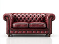Sofás 2 plazas de cuero sintético 170x88x78 cm - burdeos - estilo Chesterfield para salón