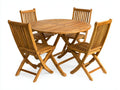 Conjuntos de comedor de jardín madera 120x120x75 cm - marrón - diseño plegable